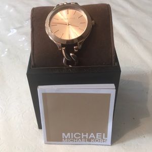 Authentic New Michael Kors rose gold watch